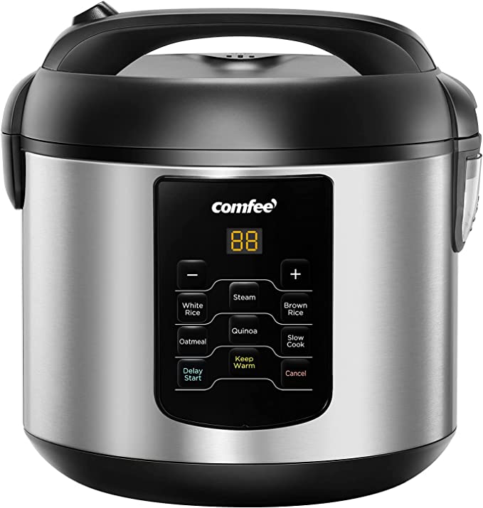 COMFEE' Rice Cooker, 6-in-1 Stainless Steel Multi Cooker